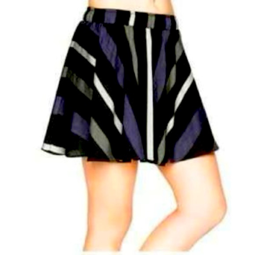 Bcbg Generation Striped Skater Skirt - L